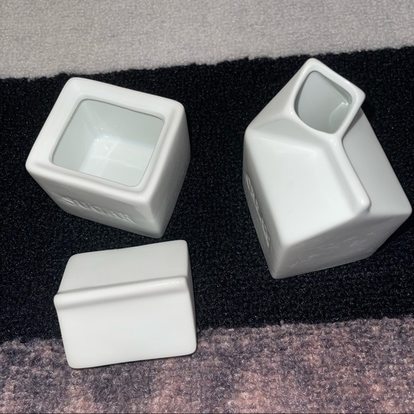 🍶 Ceramic Milk Carton Box Sugar & Cream Serving Set - Picture 4 of 8